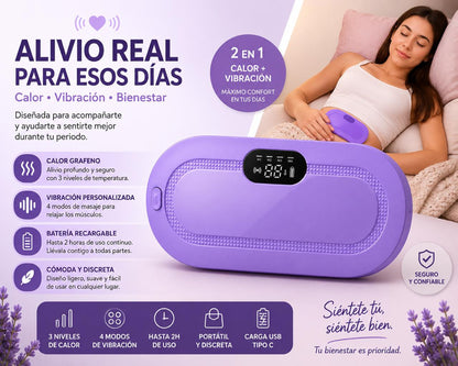 Cinturón Térmico Anti Cólicos Recargable — Calor y Masaje Menstrual | Upglowing