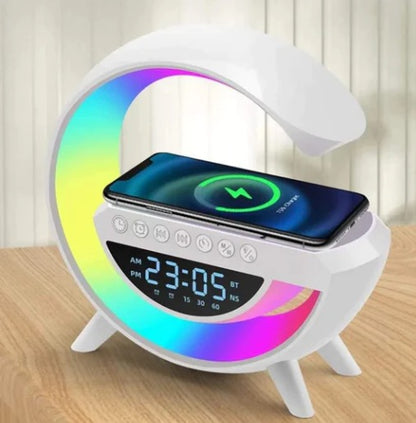 Lámpara Parlante 6 en 1 — Bluetooth, Carga Inalámbrica y Luz RGB | Upglowing